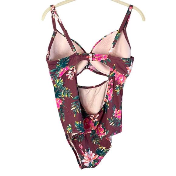 Shade & Shore Women’s One Piece Floral Swimsuit Size XL / 38D - Picture 7 of 8